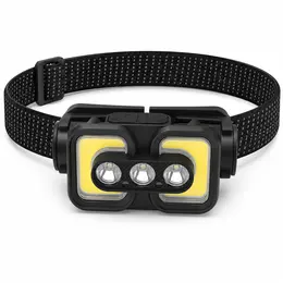 Product image of COB LED Headlamp K361, Rechargeable Type C Waterproof, Black 300LM