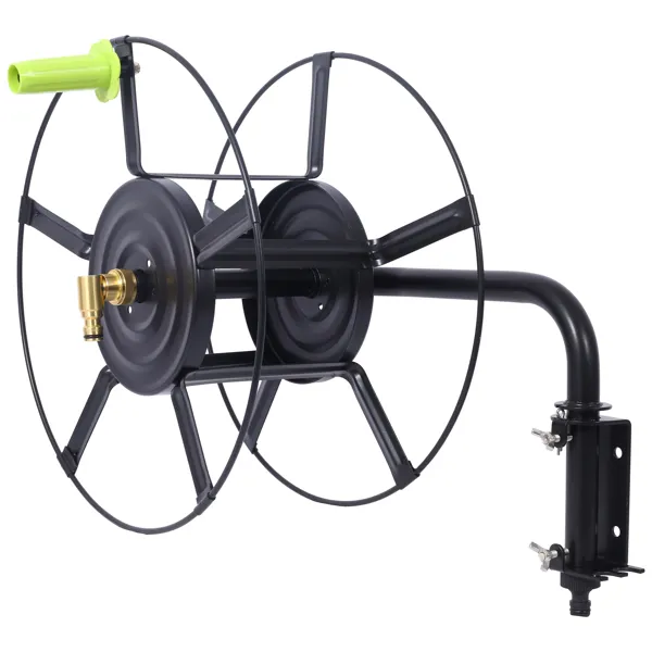 Main product image of Swivel Hose Reel Wall Mount - 180 Degree Pivot Hose Hanger - Great for Garden Storage - Hose Holder Wall Mount for Garden Hose - Heavy Duty Steel Hose Hanger for Hose Reels