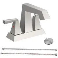 Product image of 2-Handle 4-Inch Centerset Bathroom Faucet, Brushed Nickel, Pop-Up Drain, 4069-NP
