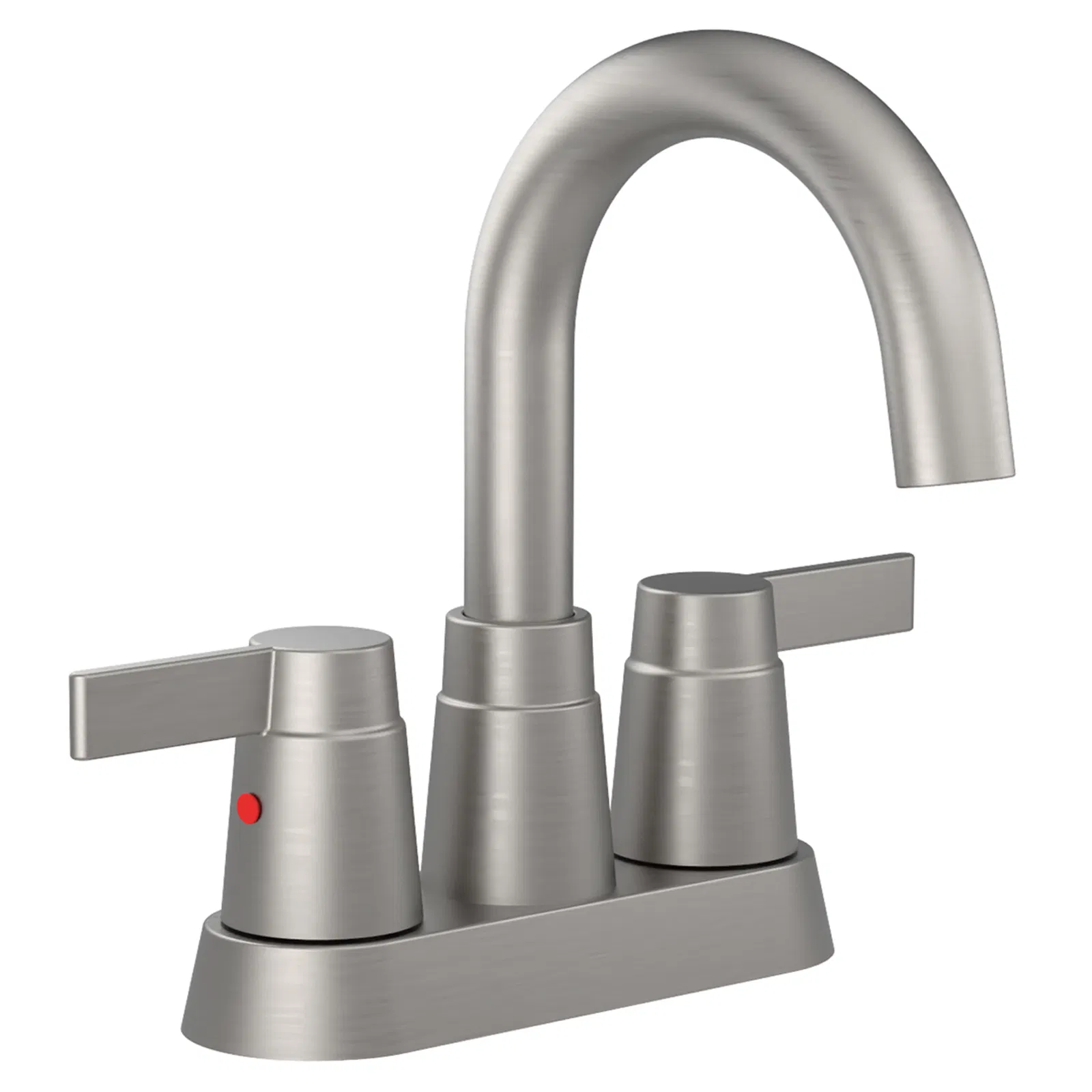 Main product image of Bathroom Faucet Brushed Nickel 2-Handle Bathroom Sink Faucet 360 Degree High Arc Swivel Spout Centerset 4 Inch Vanity Faucet RV Bathroom Faucet 3 Holes[Unable ship weekends, TK/TEMU only for pickup]