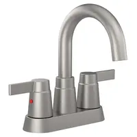 Product image of Bathroom Faucet Brushed Nickel 2-Handle Bathroom Sink Faucet 360 Degree High Arc Swivel Spout Centerset 4 Inch Vanity Faucet RV Bathroom Faucet 3 Holes[Unable ship weekends, TK/TEMU only for pickup]