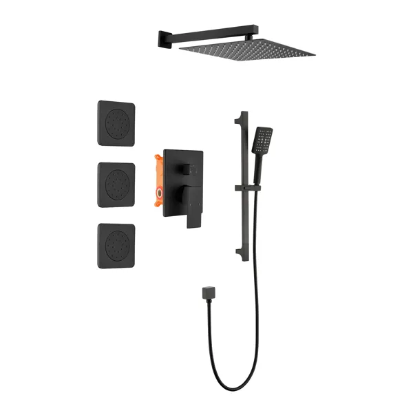 Main product image of Shower System with Shower Head; Hand Shower; Slide Bar; Bodysprays; Shower Arm; Hose; Valve Trim; and Lever Handles