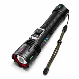 Product image of Rechargeable Zoomable White Laser LED Flashlight with Battery Display, Model 3210