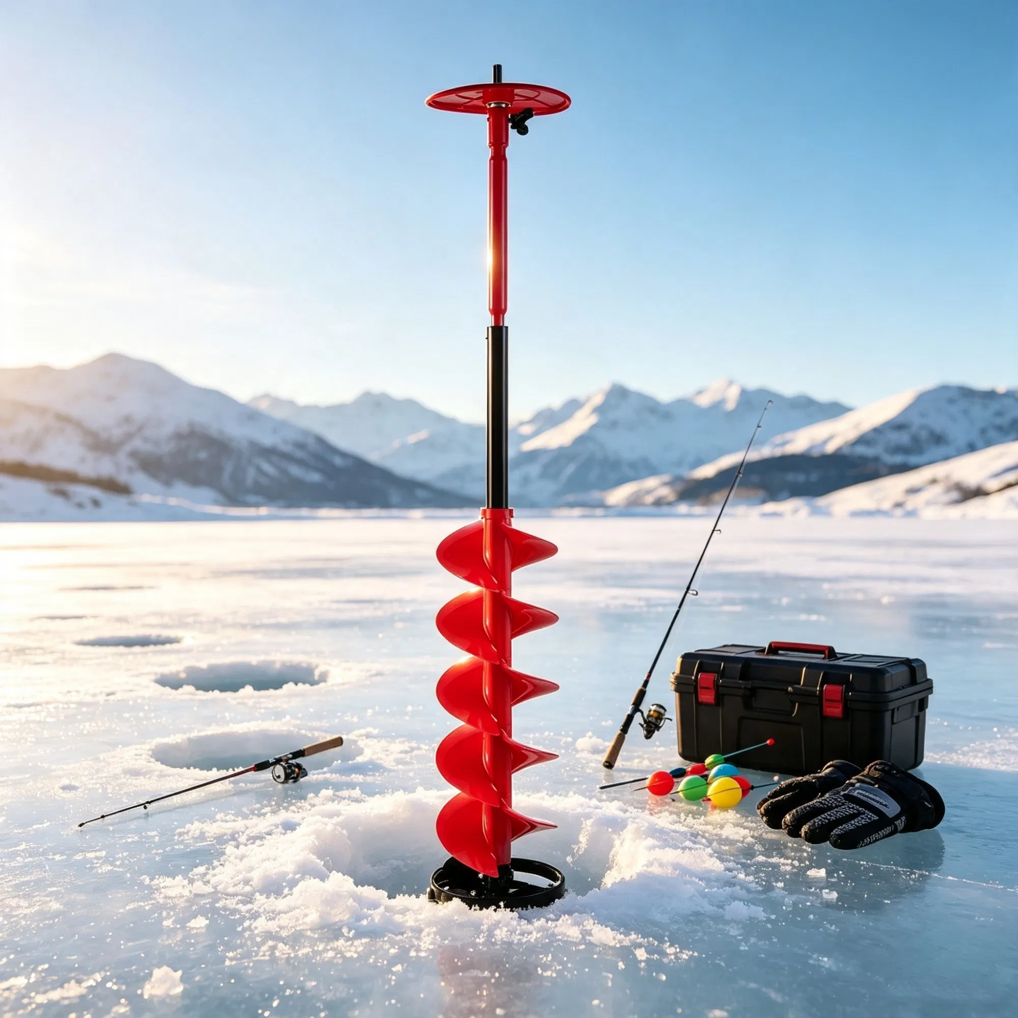 Main product image of Nylon Ice Auger Drill Bit, Extension Rod, and Drill Adapter Set