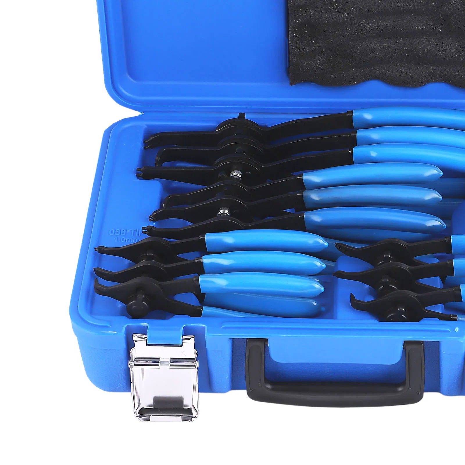 Main product image of 12-Piece Retaining Snap Ring Pliers Set, Fixed Tip, 0, 45, 90 Degree