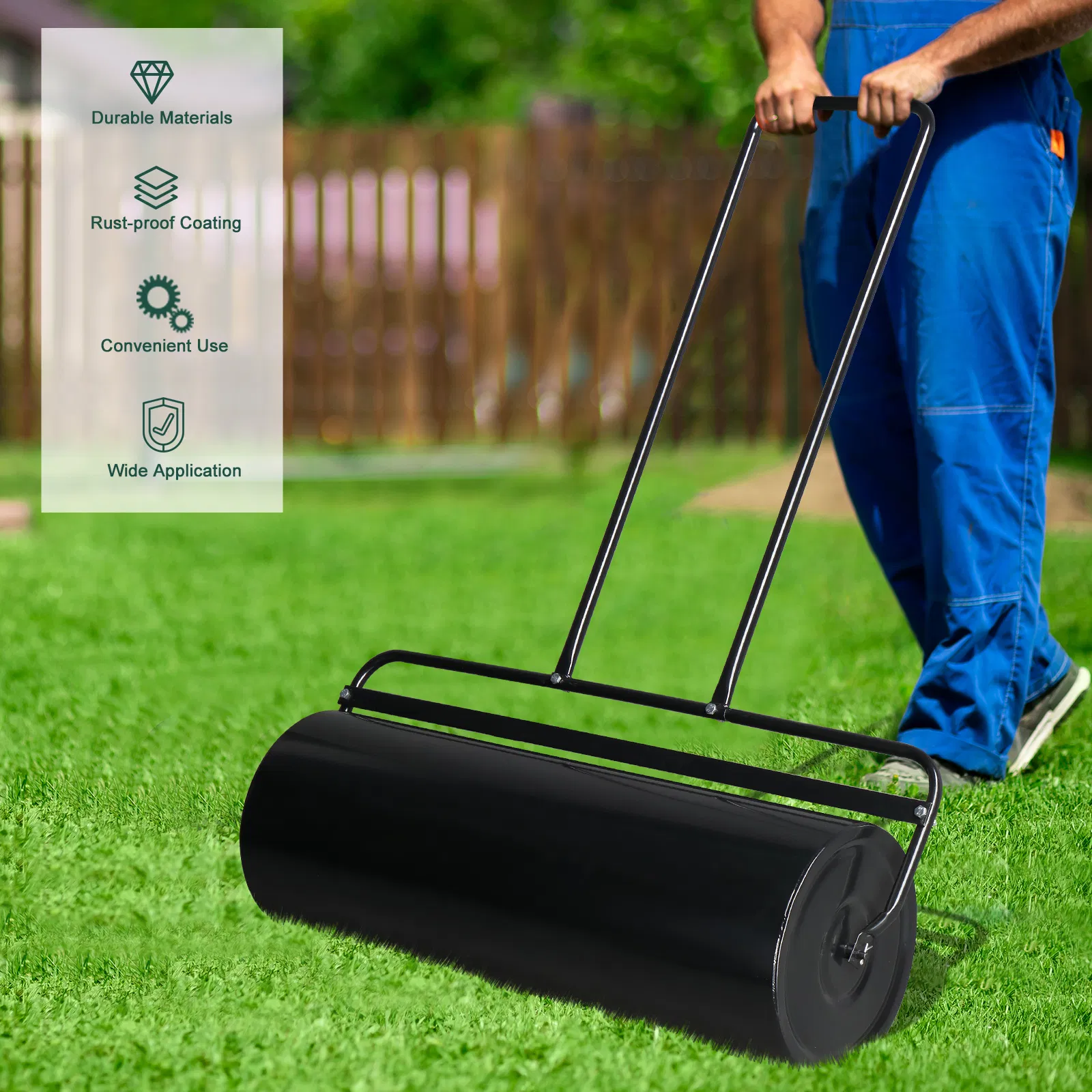 Main product image of 36-inch Black Iron Cylindrical Lawn Roller