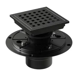 Product image of 4 Inch Square Shower Floor Drain with Removable Grate