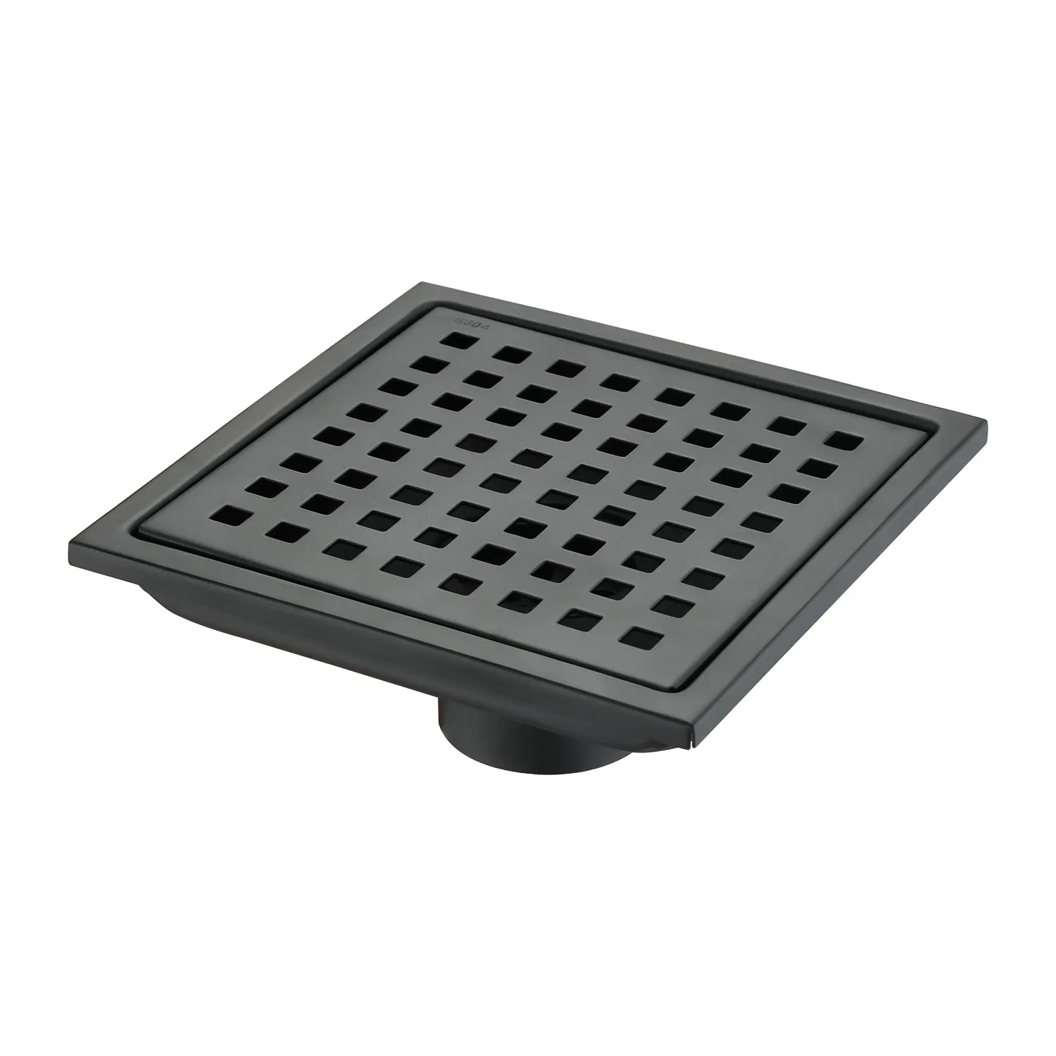 Main product image of 6 Inch Square Shower Floor Drain with Removable Grate