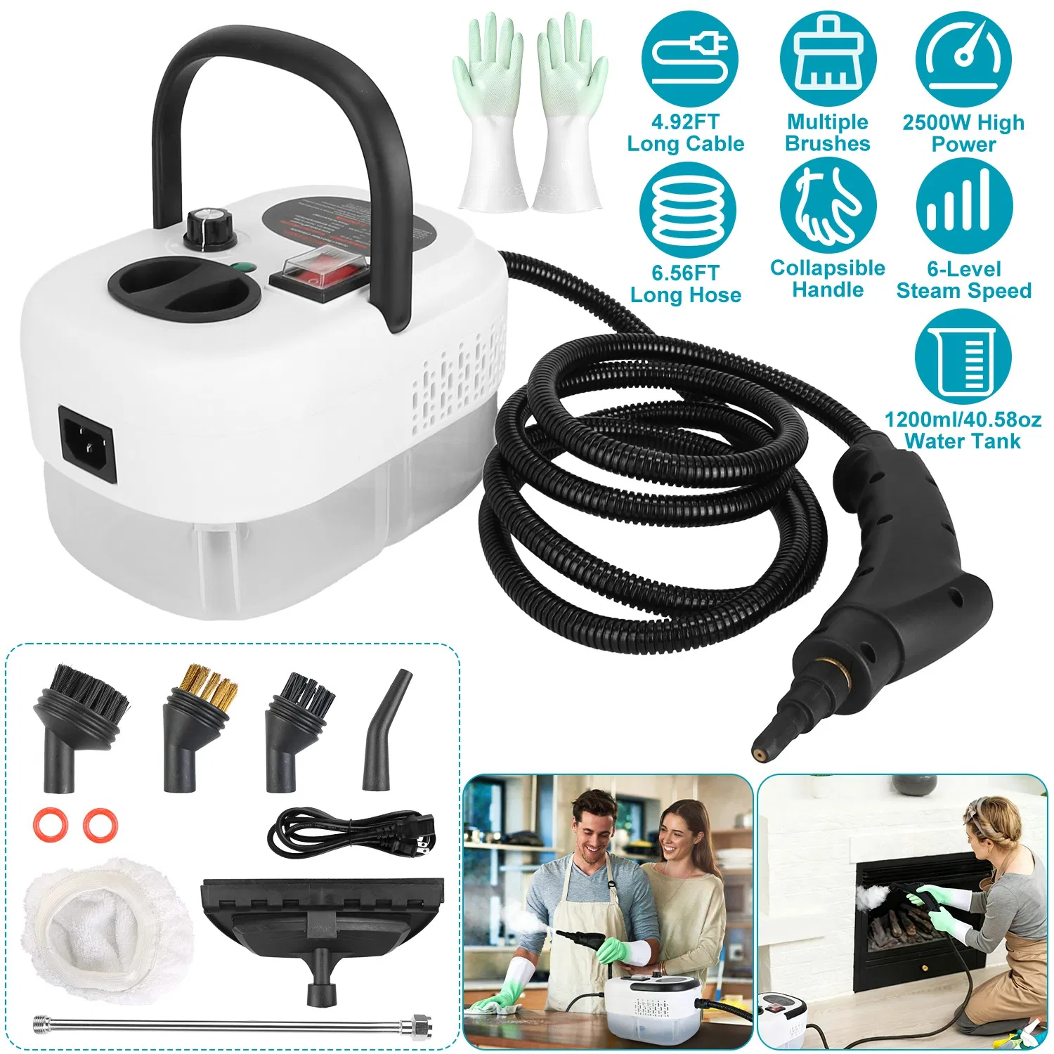 Main product image of Multi-Surface Steam Cleaner, 6 Output Settings, 1200ml Tank, Accessories