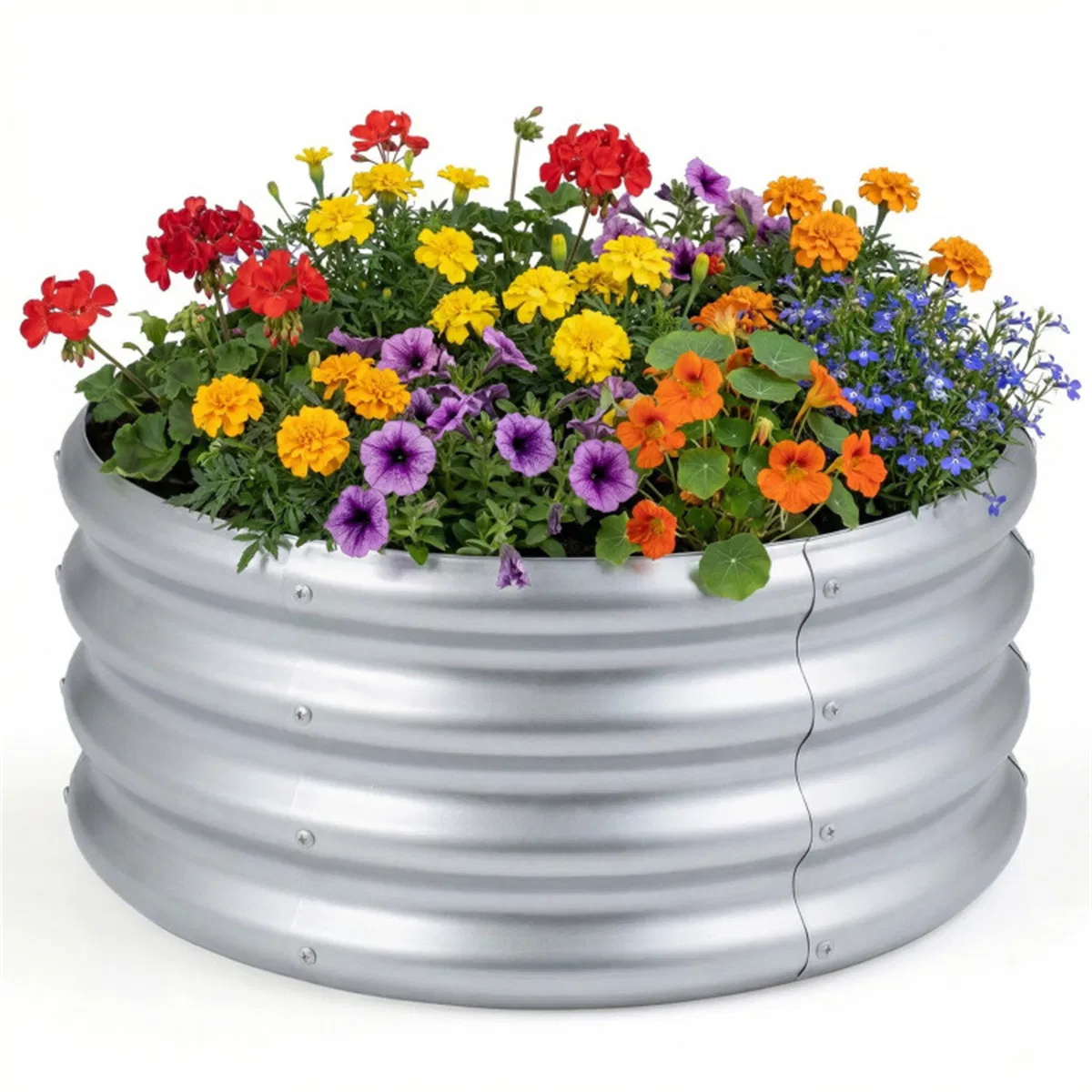 Main product image of Round Galvanized Steel Raised Garden Bed, 24x24x11.5 In