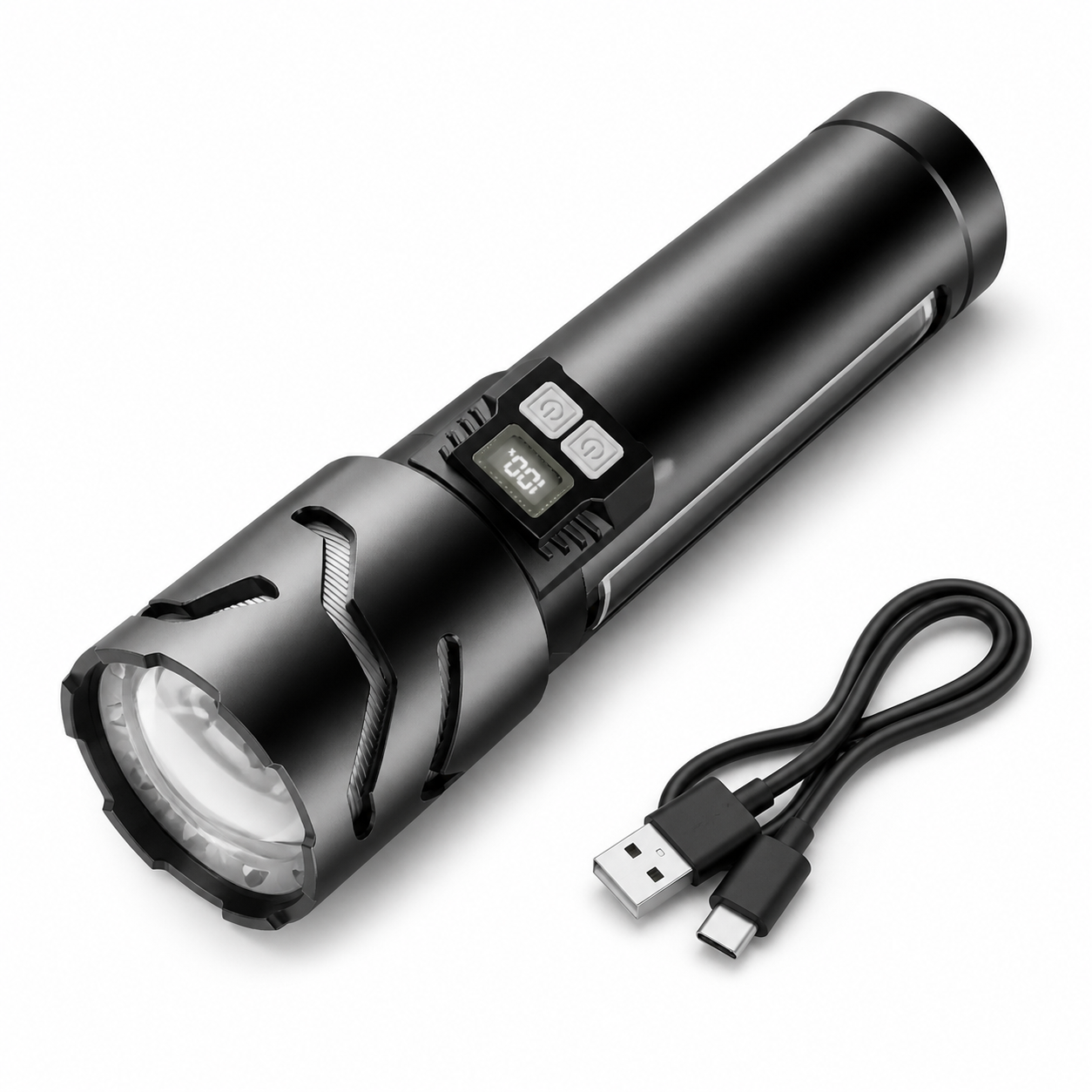 Main product image of Rechargeable LED Flashlight F450, Power Bank Function
