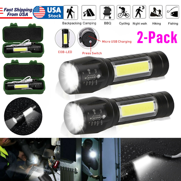 Main product image of 2-Pack USB Rechargeable LED Zoom Work Light