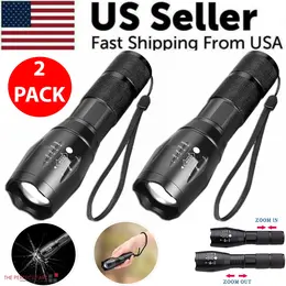Product image of 90000LM LED Tactical Flashlight, 5 Modes, Zoomable