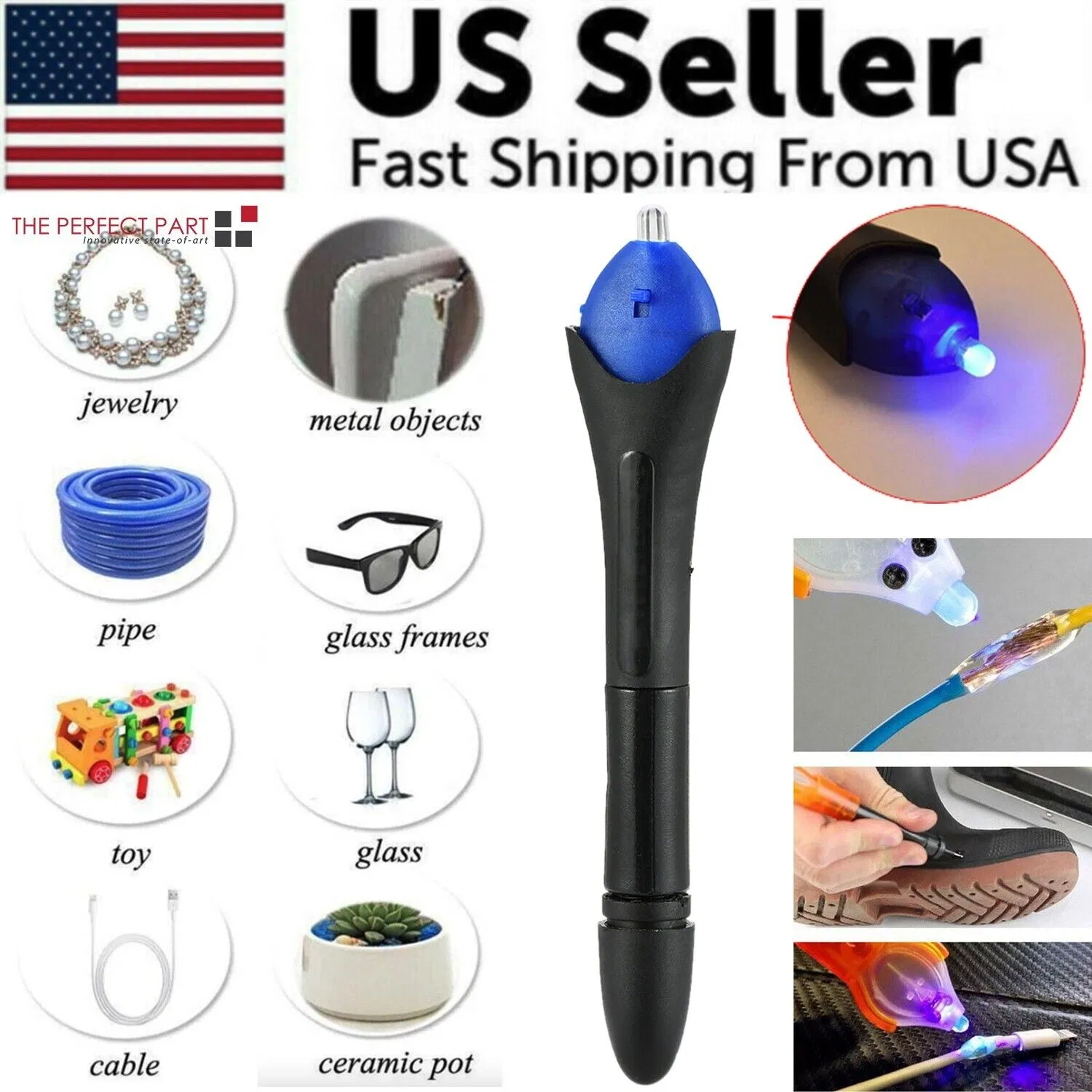 Main product image of UV Light Curing Liquid Plastic Repair Pen Kit