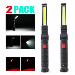 Product image of 2-Pack 5-Mode Magnetic Rechargeable COB LED Folding Work Light