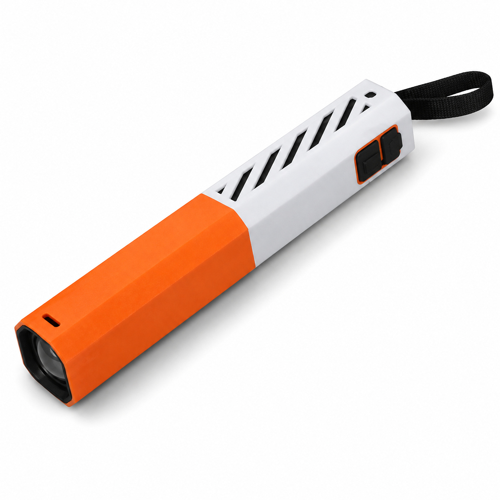 Main product image of D89 Rechargeable White LED Zoomable Flashlight, Type C, 450 Lumens, Black