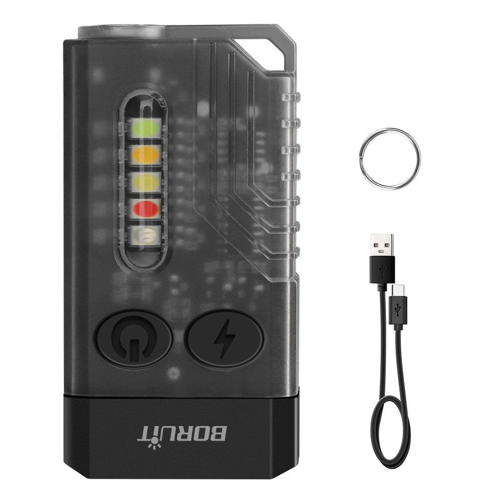 Main product image of BORUiT V10 EDC Keychain Flashlight Type-C Rechargeable Lamp Camping Fishing Torch With Magnet UV Light