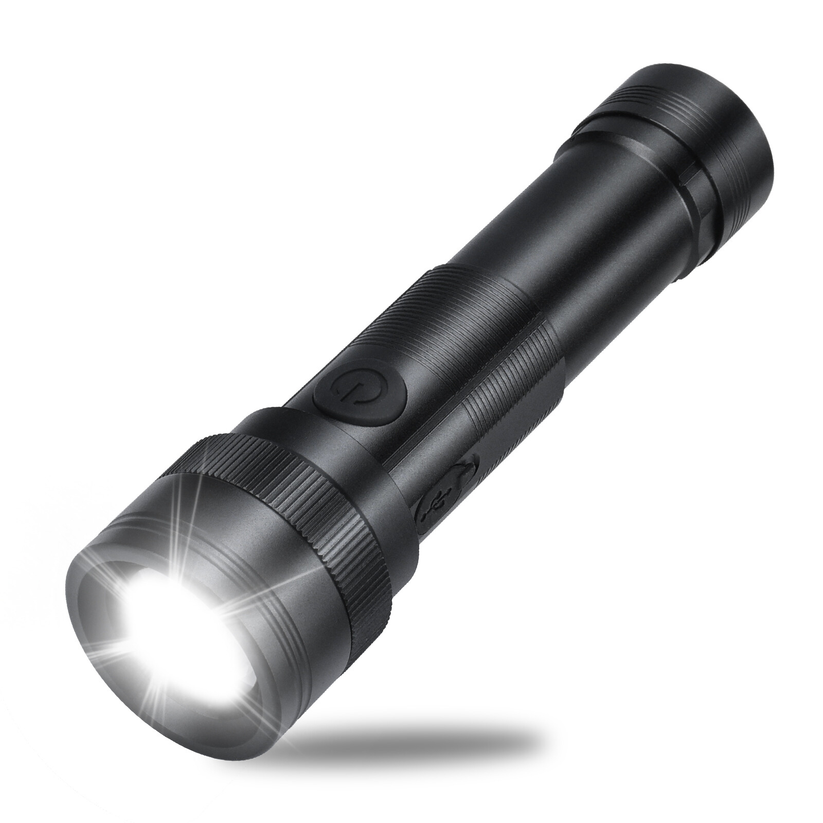Main product image of 900 Lumen USB Rechargeable LED Flashlight Light Tactical Zoom Super Bright Torch