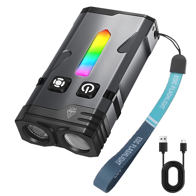 Main product image of BORUIT EV10 LED Keychain EDC Flashlight Type-C Rechargeable RGB Torch Work Light