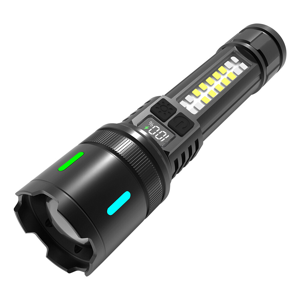 Main product image of 50000 LM LED Flashlight Zoomable Light Super Bright Torch USB Rechargeable Lamp