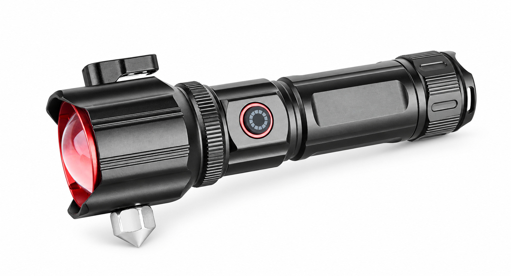 Main product image of Rechargeable Zoomable LED Flashlight W5196 Black, 400LM, 4 Hour Runtime, Power Bank Function