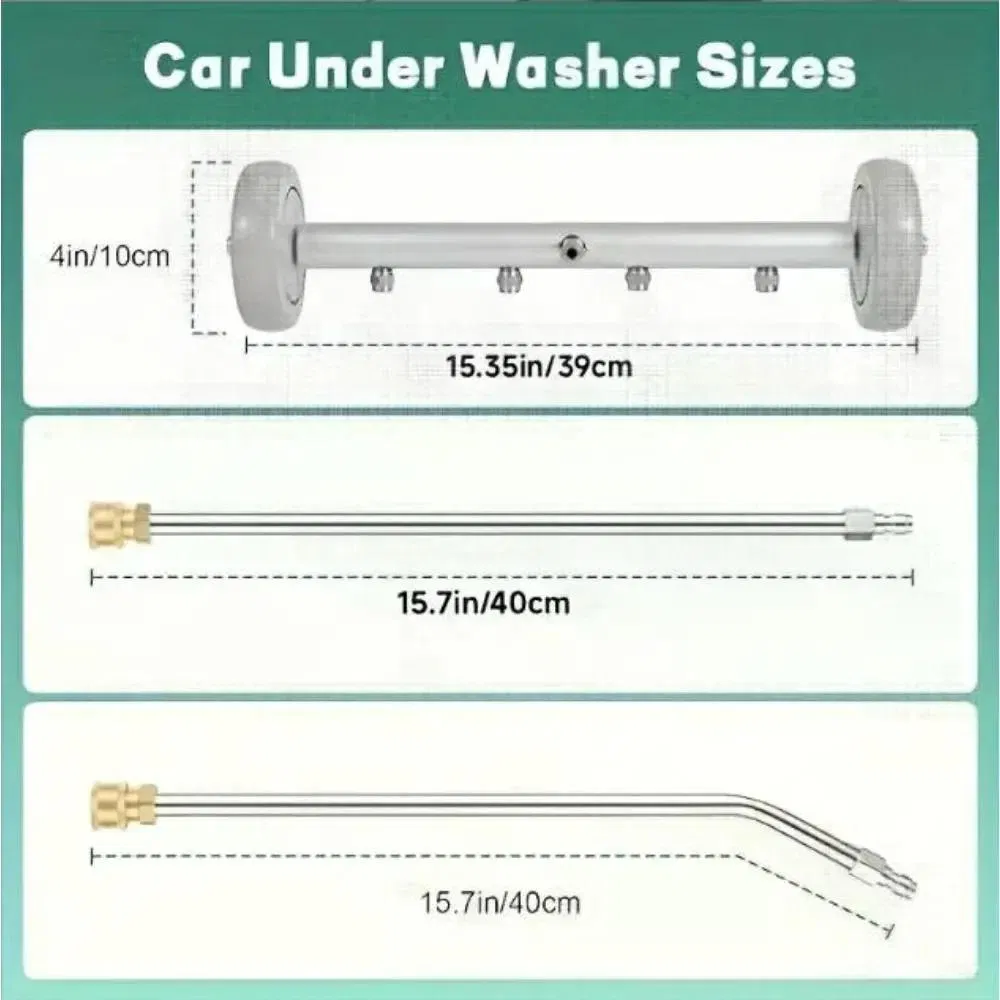 Main product image of Pressure Washer Undercarriage Cleaner Water Broom Fan Nozzle for Karcher HD K2-K7, Parkside