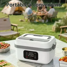 Product image of Cordless Rechargeable Electric Heating Lunch Box, 4x4000mAh