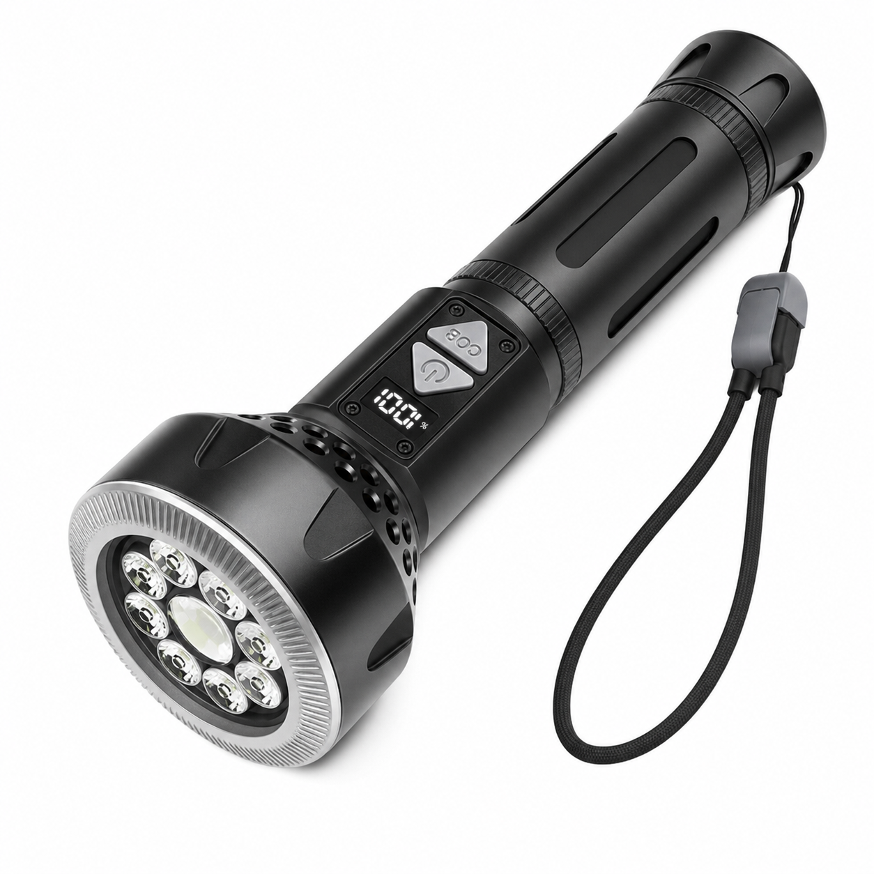 Main product image of Rechargeable White Laser Magnetic Battery Display LED Flashlight 3580, 1200LM