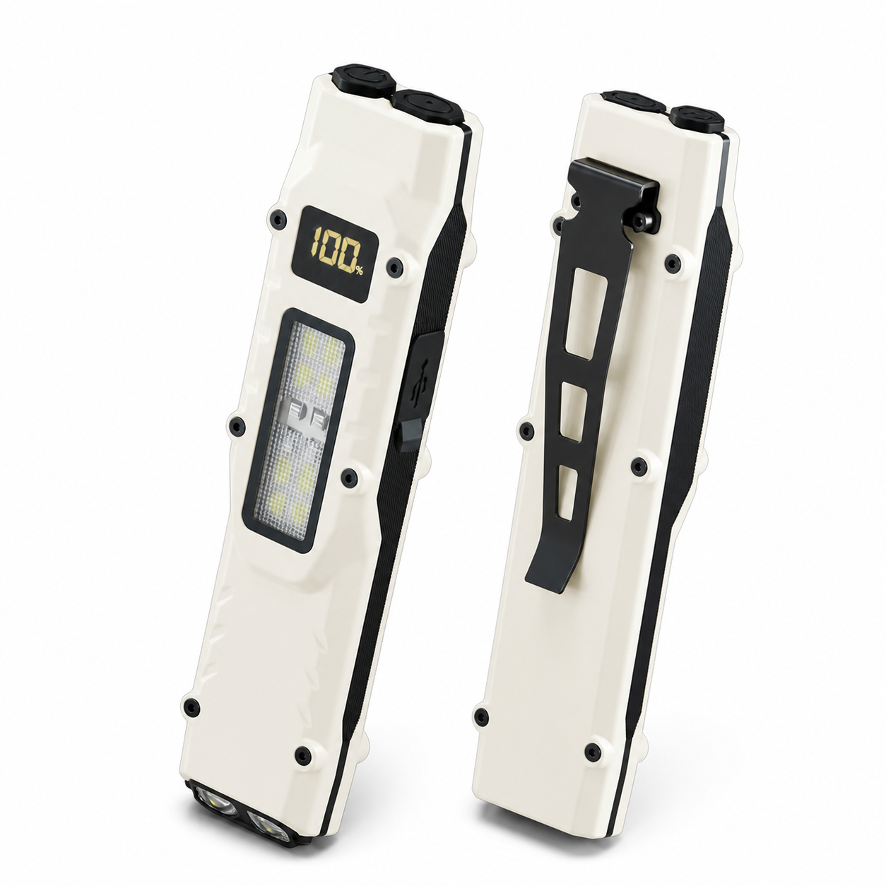 Main product image of Rechargeable LED Flashlight, UV, Battery Display, Type C, 1200LM, DT007 White