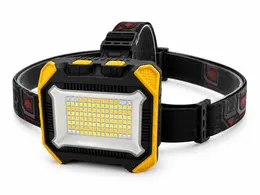 Product image of W6130 Hands-Free LED Headlamp, 6000mAh, USB-C, Red/Blue Warning