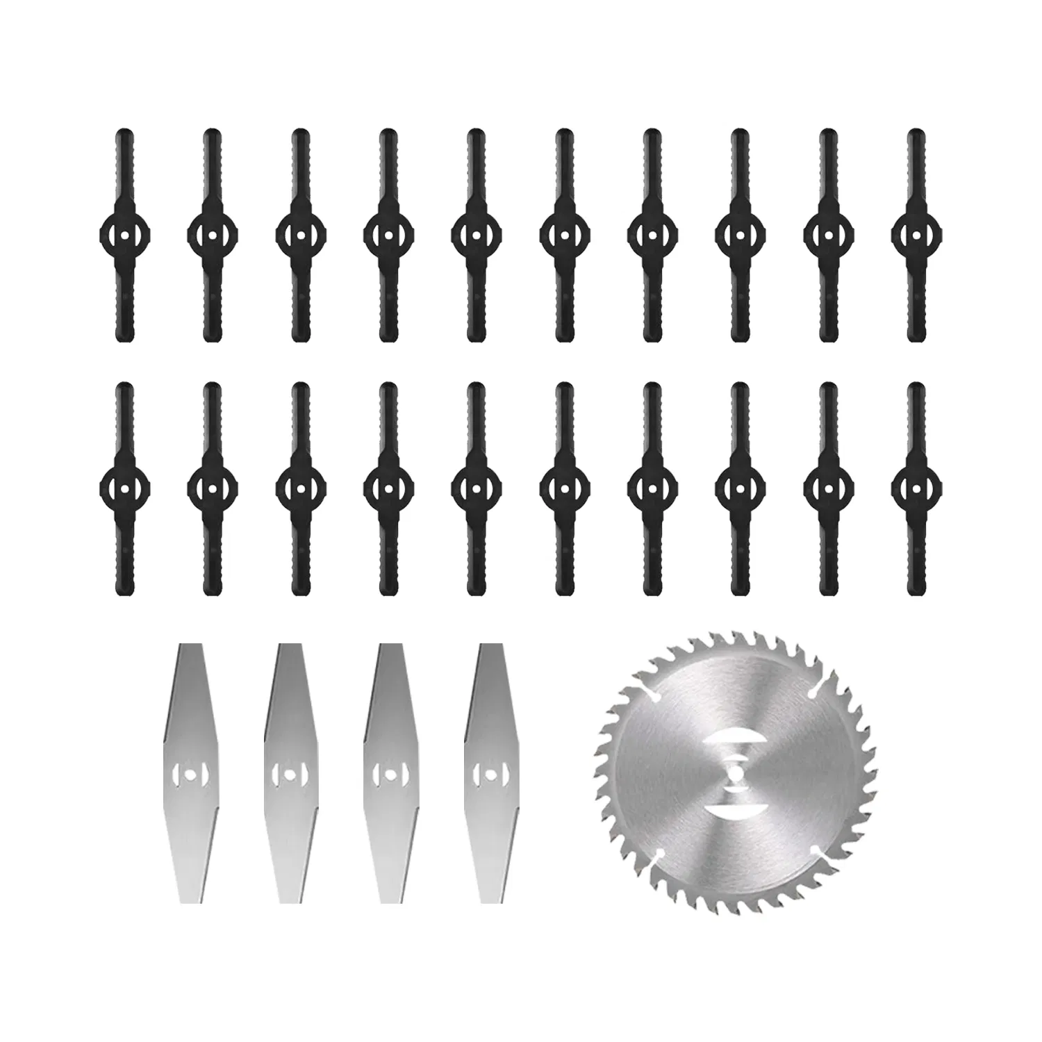Main product image of 25 Pc Trimmer Blade Set: 5.91" Alloy, 5.71" SS, 5.31" Plastic