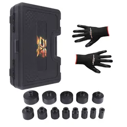 Product image of 13-Piece 1/2 inch Drive Grooved Locknut Socket Set, 60mm Long, 18-80mm