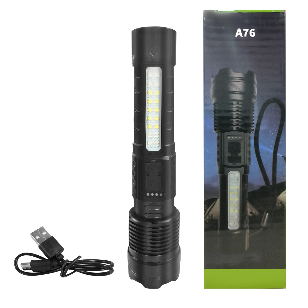 Main product image of Rechargeable LED Flashlight, Durable for Industrial Use