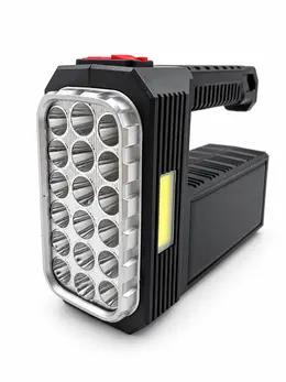 Product image of W5127 2 Portable LED Flashlight, Solar Powered, 1200mAh Battery