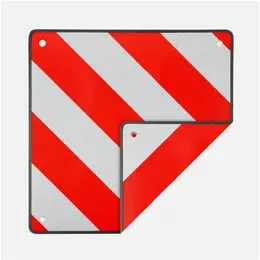 Product image of Double-Sided Reflective RV Warning Sign, Red/White, 50x50cm, 4 Straps