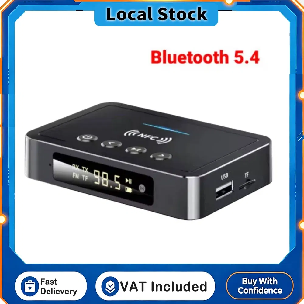 Main product image of Bluetooth 5.4 Audio Adapter NFC Transmitter Receiver Optical Coaxial AUX USB TF Card Player Wireless Audio Streaming for Car Home