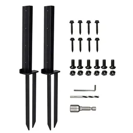 Product image of Fence Post Anchor Repair Kit with Steel Ground Spike, 2 Pack