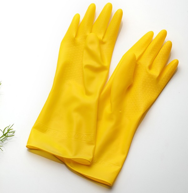 Household protective gloves-S code-yellow-PVC-1 pair