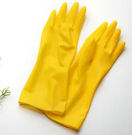 Household protective gloves-S code-yellow-PVC-1 pair