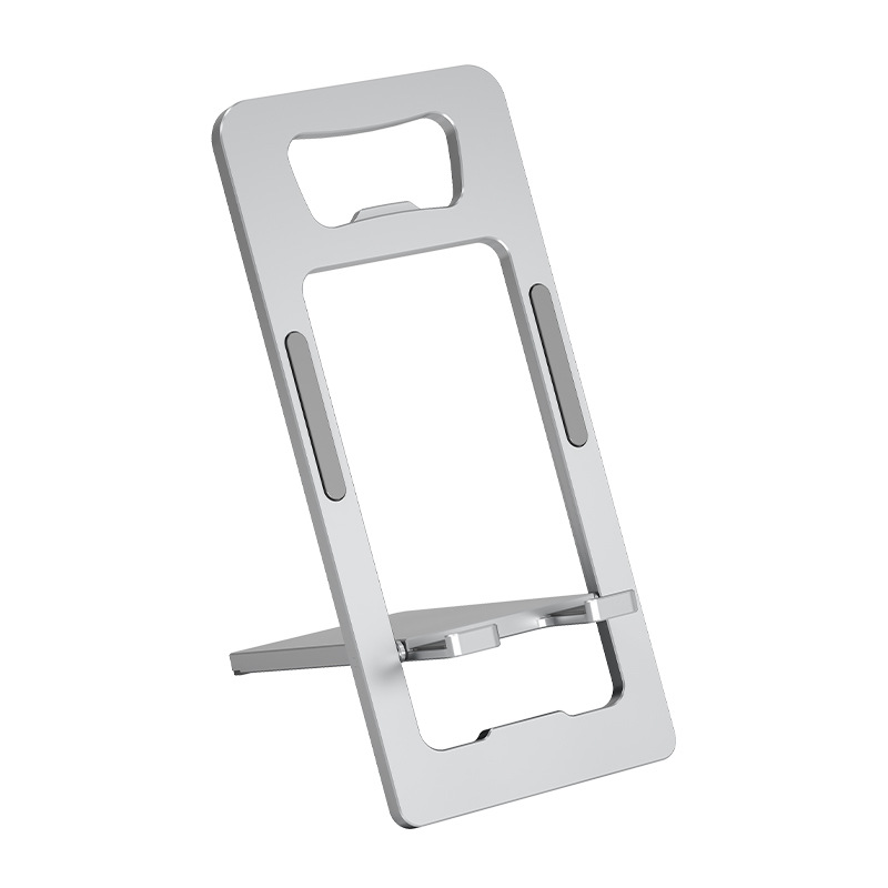Card type mobile phone holder-silver-aluminum alloy-1 piece