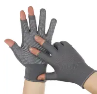 Product image of Gray Nylon Two-Finger Grip Work Gloves, 12 Pairs