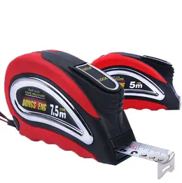 Rubber coated steel tape measure-self-locking 5m model-red shell-white ruler-1 piece
