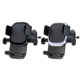 Car mobile phone navigation bracket-air outlet model-black and silver-plastic-1 piece