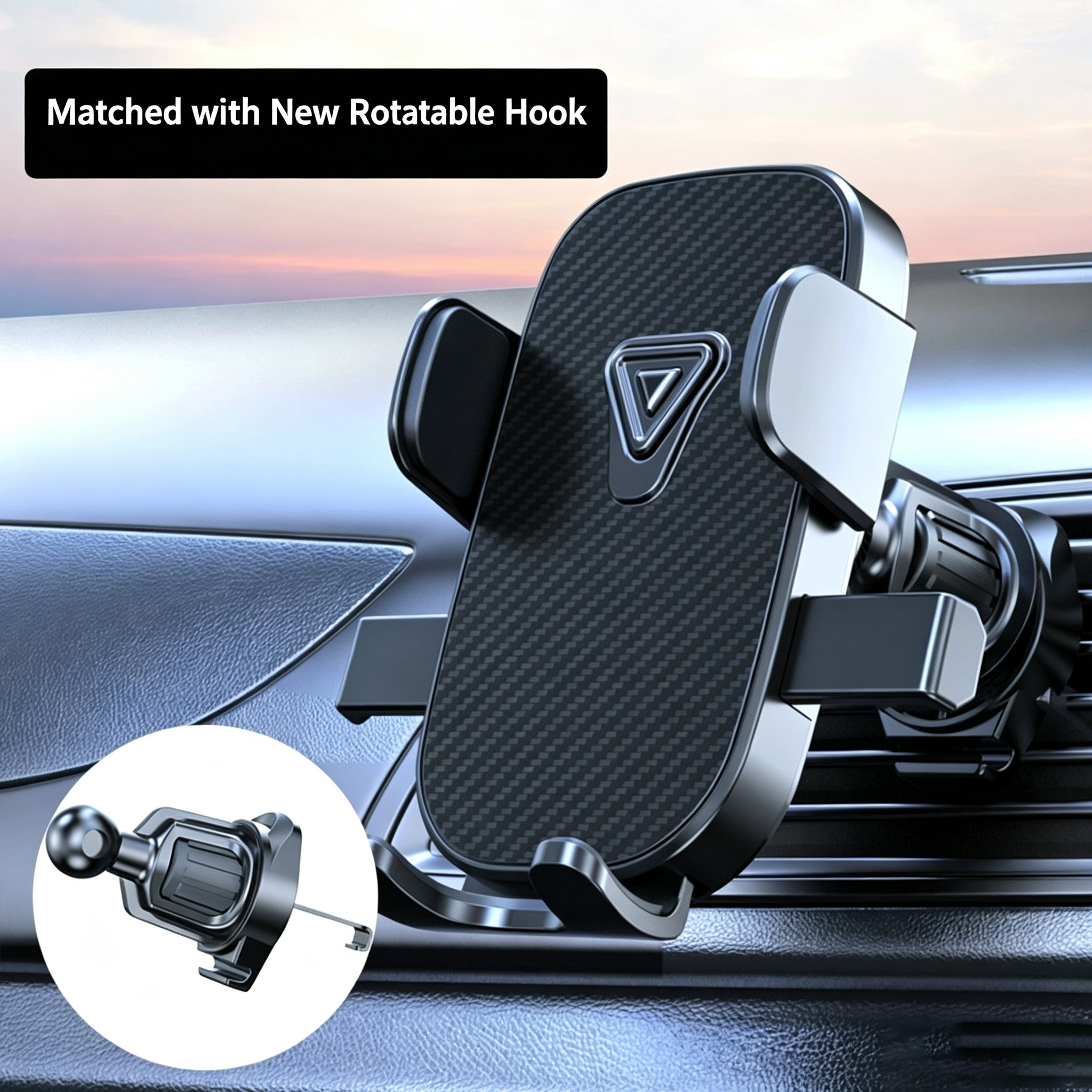 Hook Style Car Air Vent Phone Mount, Universal Cell Phone Holder For Car Navigation & Vehicle Use