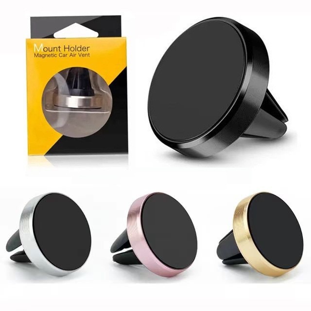 The Best-selling Aluminum Alloy Adhesive Round Mobile Phone Magnetic Stand Is Suitable For Car Air Outlets And In-car Navigation To Stick Freely