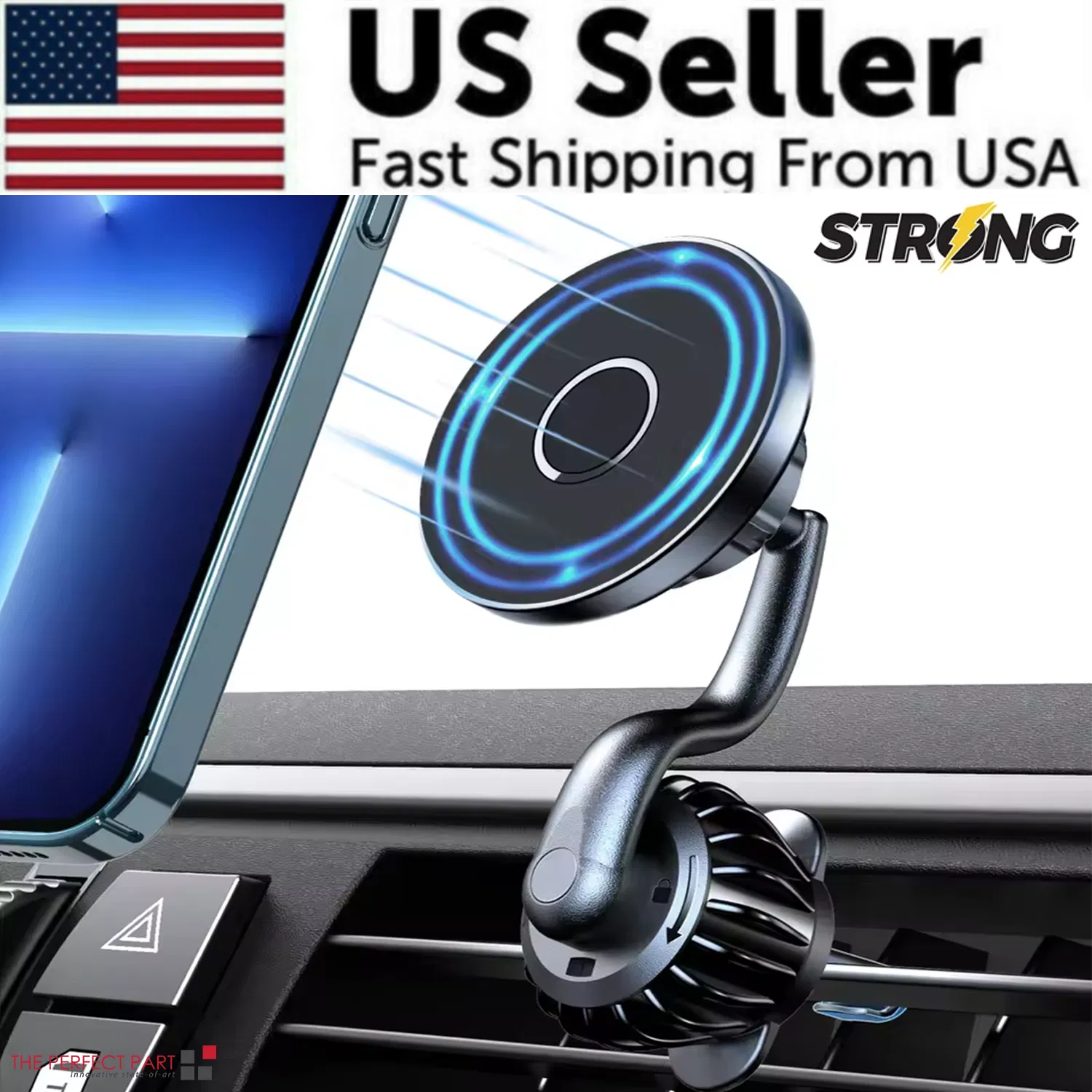 Main product image of MagSafe Magnetic Car Phone Mount for Air Vent or Dashboard