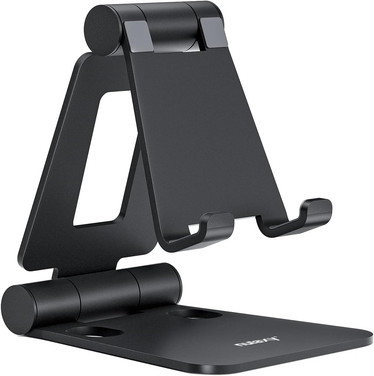 Main product image of Adjustable Aluminum Dual Folding Cell Phone Stand, Black