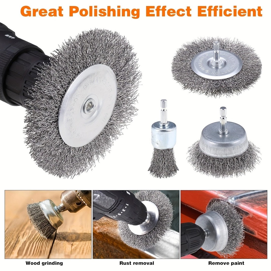 Main product image of Wire Brush For Drill 13pcs, 14 Inch Wire Wheel Brush Cup Set, Wire Wheel
