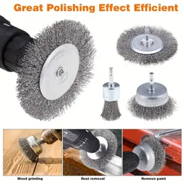 Product image of 13-Piece Wire Brush Set for Drills, 1/4 Inch Hex Shank