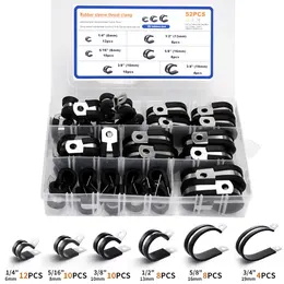 Product image of 52Pcs P Clips Cable Hose Pipe Clamps Holder Air Clip Clamp Set For Wire Cable AU